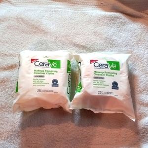 2 Cerave Makeup Removing Cleanser Cloths
